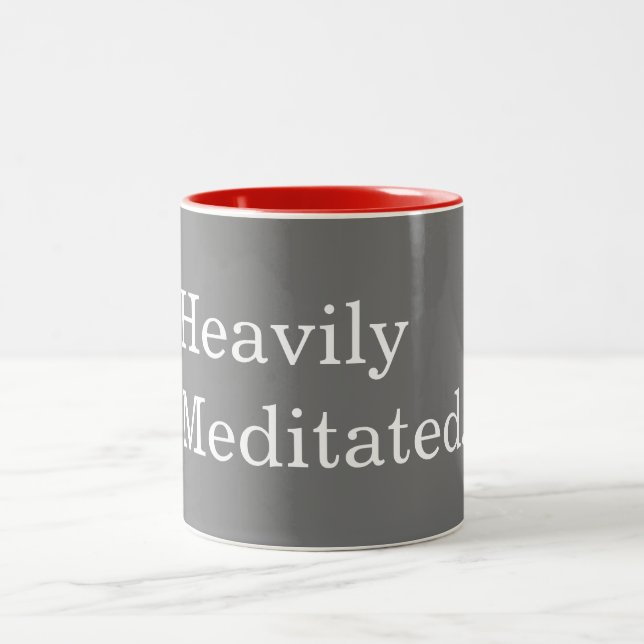 Yoga-Fitness Hoch meditierte Zwei-Tonen-Kaffee-Tas Zweifarbige Tasse (Mittel)