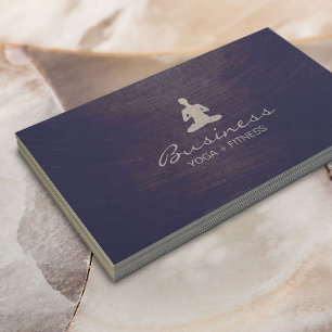 Yoga & Fitness Vintages Lila Elegantes Visitenkarte