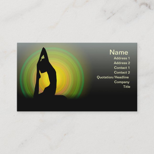 Yoga-Fitness Visitenkarte (Vorderseite)