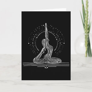 Yoga-Flow-Einzeiliger Kunst Karte