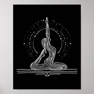 Yoga-Flow-Einzeiliger Kunst Poster