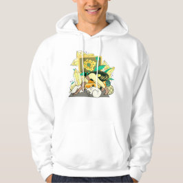 Yoga-Fluss mit Katze und goldenen Kristallen Hoodie