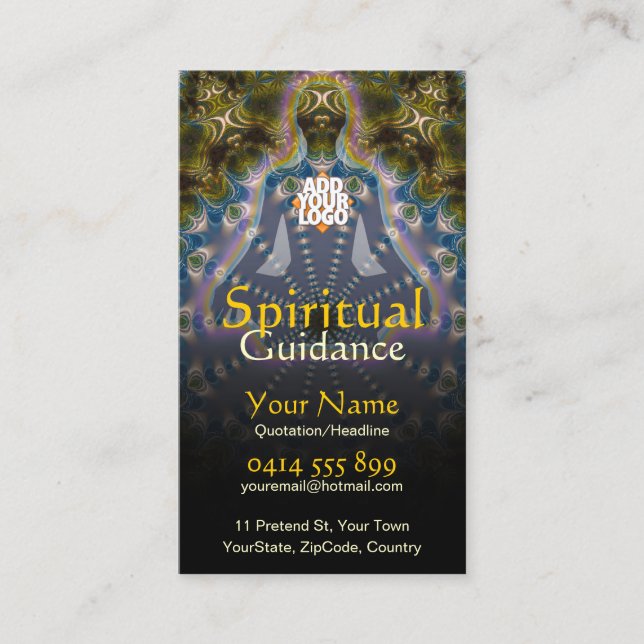 Yoga Fraktal Spirituelle Beratung Holistisch Visitenkarte (Vorderseite)