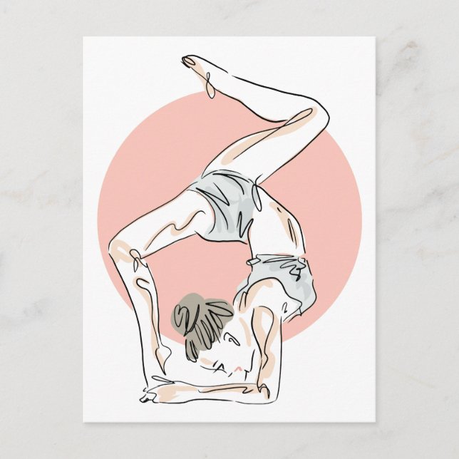 Yoga-Frau Postkarte (Vorderseite)