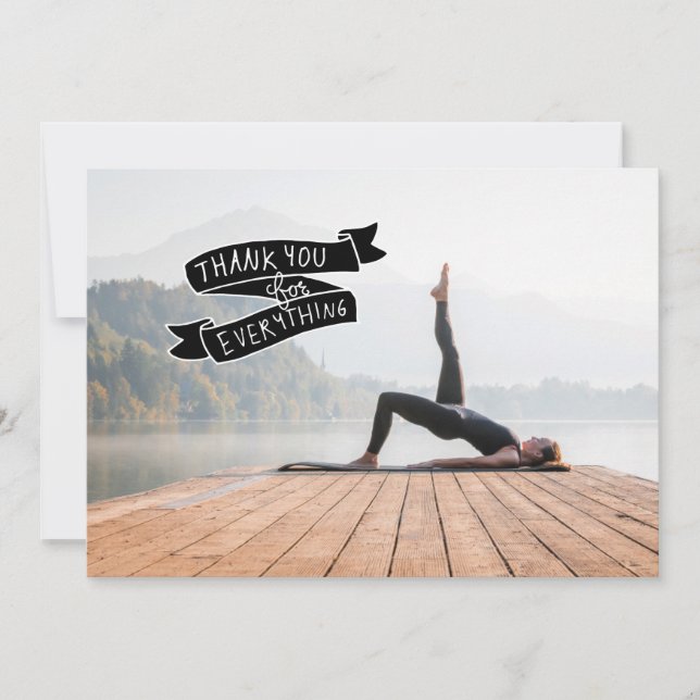 Yoga Frauen, die Yoga spielen Dankeskarte (Vorderseite)