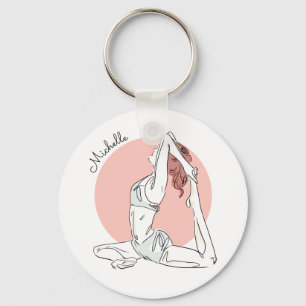 Yoga-Frauen-Name-Schlüsselketten Schlüsselanhänger