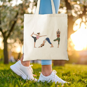Yoga-Frauenposen Stretch-Übung Frauen Tragetasche