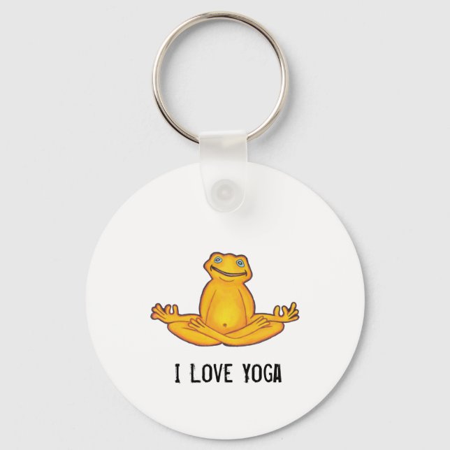 Yoga Frog - I Liebe Yoga, Schlüsselanhänger (Vorderseite)
