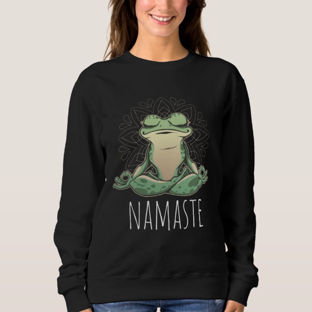 Yoga Frog Namaste Sweatshirt (Vorderseite)