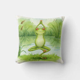 Yoga Frog Pillow Kissen