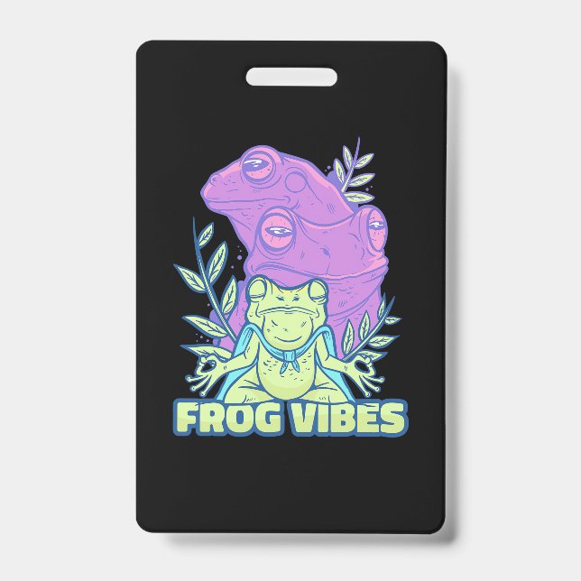 Yoga Frog Vibes Ausweis (Vorderseite)