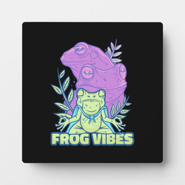 Yoga Frog Vibes Fotoplatte (Vorderseite)
