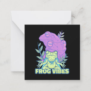 Yoga Frog Vibes Mitteilungskarte
