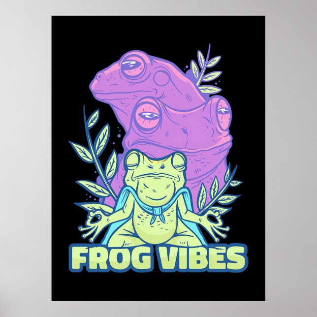 Yoga Frog Vibes Poster (Vorne)