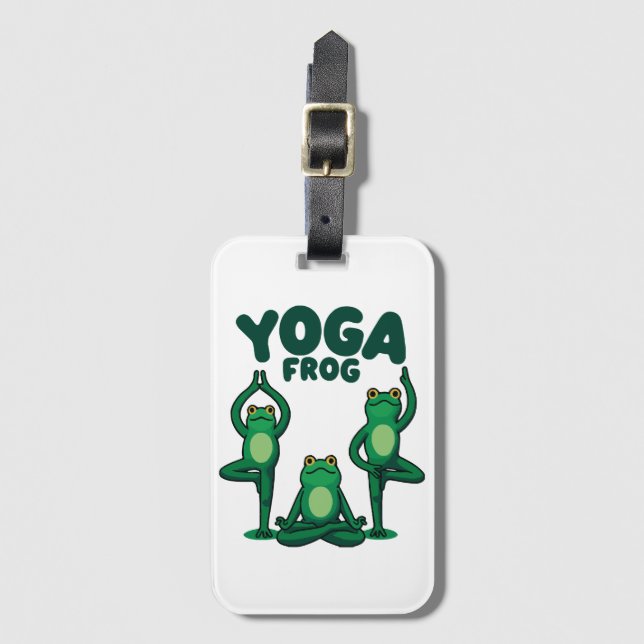 Yoga Frogs Gepäckanhänger (Vorderseite Vertikal)