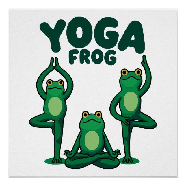 Yoga Frogs Poster (Vorderseite)