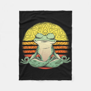 Yoga Frosch Meditation Sport Fleecedecke