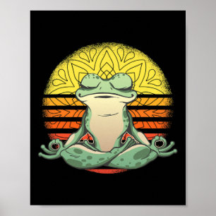 Yoga Frosch Meditation Sport Poster