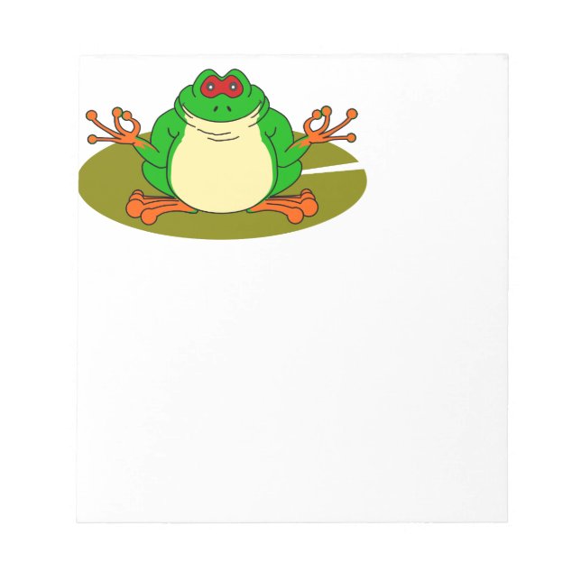 Yoga Frosch Notizblock (Vorderseite)