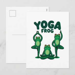 Yoga Frösche Feiertagspostkarte