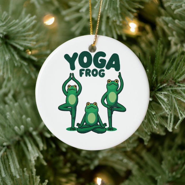 Yoga Frösche Keramik Ornament (Baum)