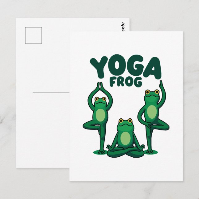 Yoga Frösche Postkarte (Vorne/Hinten)