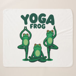 Yoga Frösche Sherpadecke