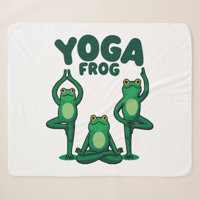 Yoga Frösche Sherpadecke (Vorderseite (Horizontal))