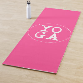 YOGA | Fun Typografie - Hot Pink Yogamatte
