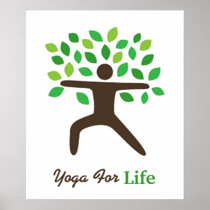 Yoga für das Leben, Krieger-Pose, Baum Poster