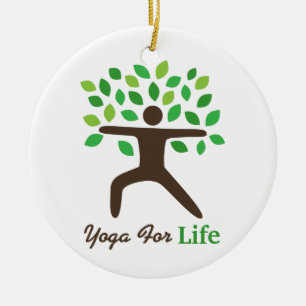 Yoga fürs Leben, Kriegerpose, Baum Keramikornament