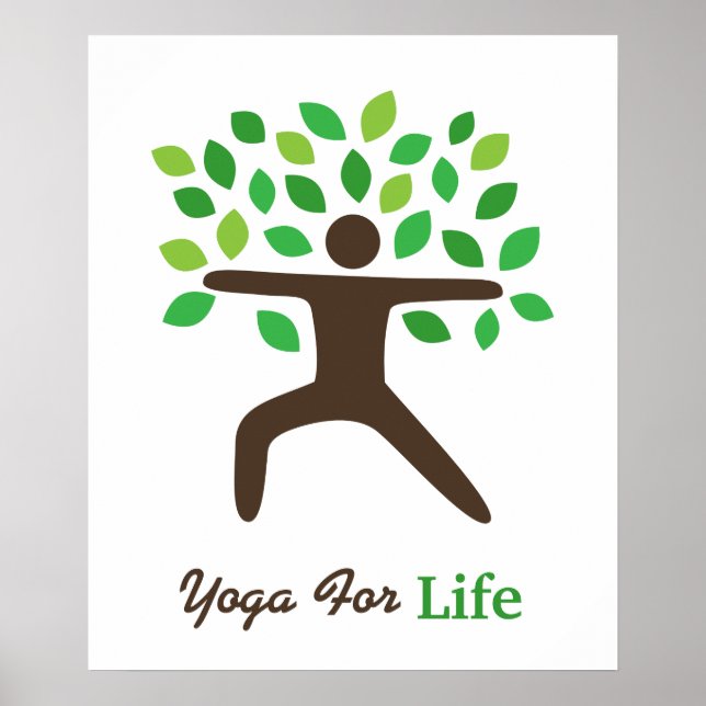 Yoga fürs Leben, Kriegerpose, Baum Poster (Vorne)