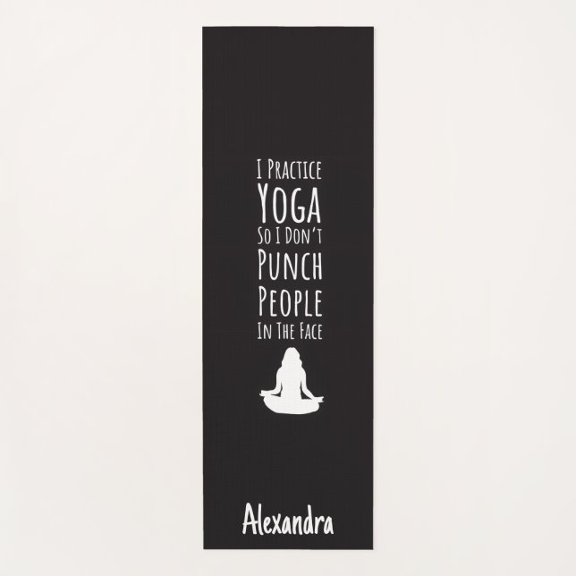 Yoga Gag Gifts Novelty Custom Personalized Funny  Yogamatte (Vorderseite)