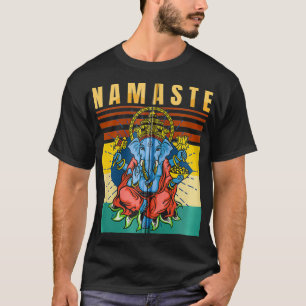 Yoga Ganesha Spirituelle Meditation Namaste Retr T-Shirt
