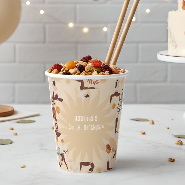 Yoga-Geburtstagsparty Pappbecher (Von Creator hochgeladen)