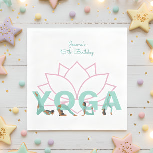 Yoga-Geburtstagsparty Serviette
