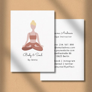Yoga-Geschäftskarten Visitenkarte