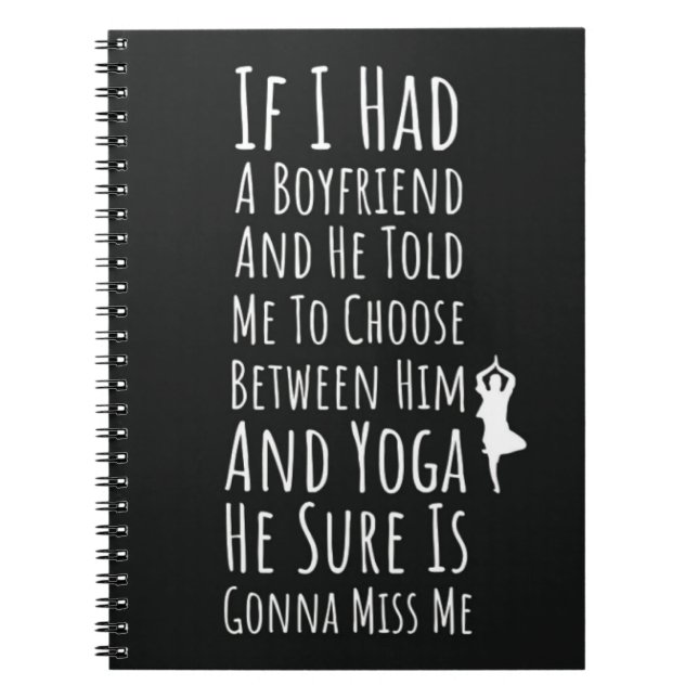 Yoga-Geschenke für Typografie von Frauen für sie Notizblock (Vorderseite)
