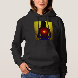 Yoga Girl Female Sun Salutation Meditation Chakra  Hoodie
