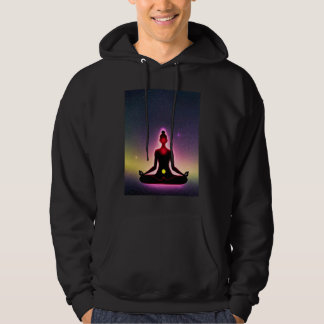 Yoga Girl Female Sun Salutation Meditation Chakra  Hoodie
