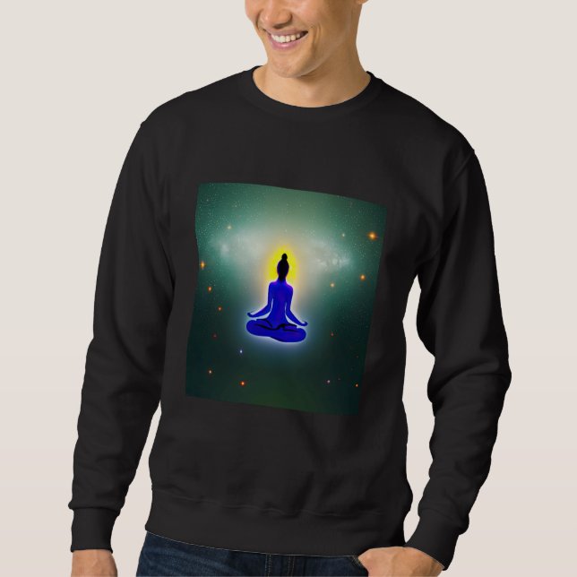 Yoga Girl Female Sun Salutation Meditation Chakra  Sweatshirt (Vorderseite)