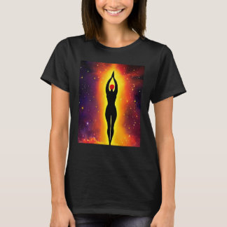 Yoga Girl Female Sun Salutation Meditation Chakra  T-Shirt