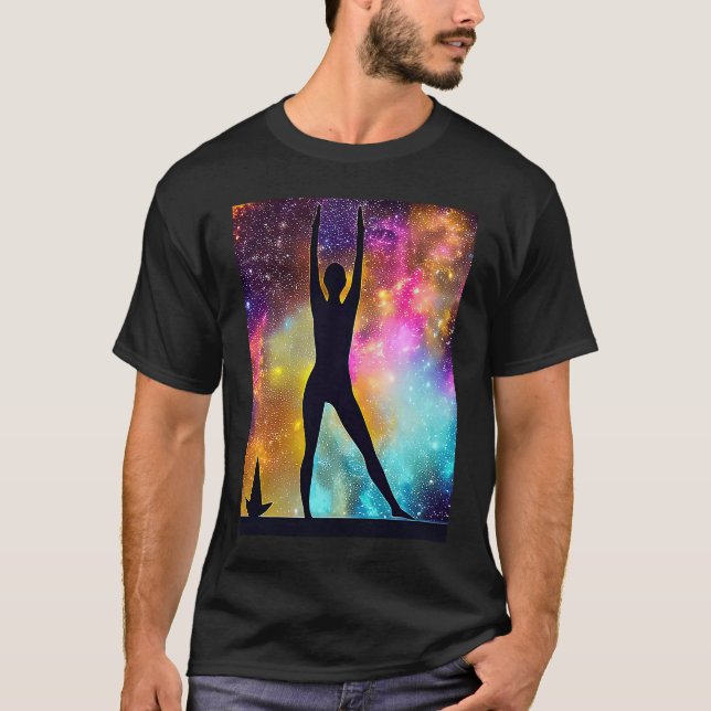 Yoga Girl Female Sun Salutation Meditation Chakra  T-Shirt (Vorderseite)