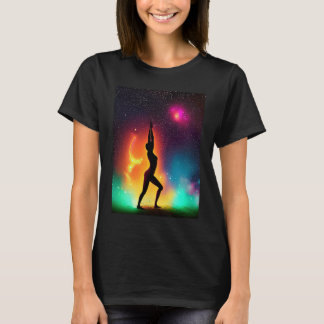 Yoga Girl Female Sun Salutation Meditation Chakra  T-Shirt