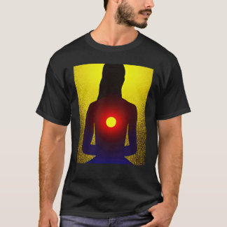 Yoga Girl Female Sun Salutation Meditation Chakra  T-Shirt