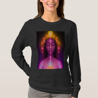 Yoga Girl Female Sun Salutation Meditation Chakra T-Shirt