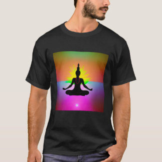 Yoga Girl Female Sun Salutation Meditation Chakra T-Shirt