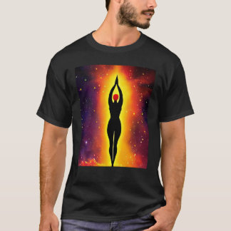 Yoga Girl Female Sun Salutation Meditation Chakra  T-Shirt