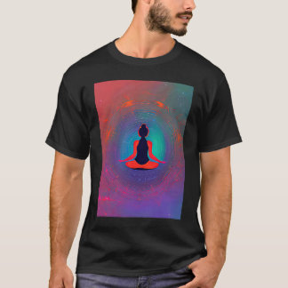 Yoga Girl Female Sun Salutation Meditation Chakra  T-Shirt