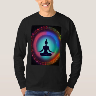Yoga Girl Female Sun Salutation Meditation Chakra  T-Shirt